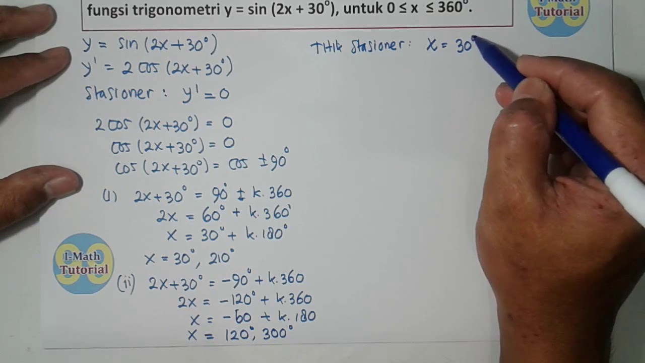 Tutorial Cara Menentukan Titik Stasioner Interval Fungsi Naik Dan