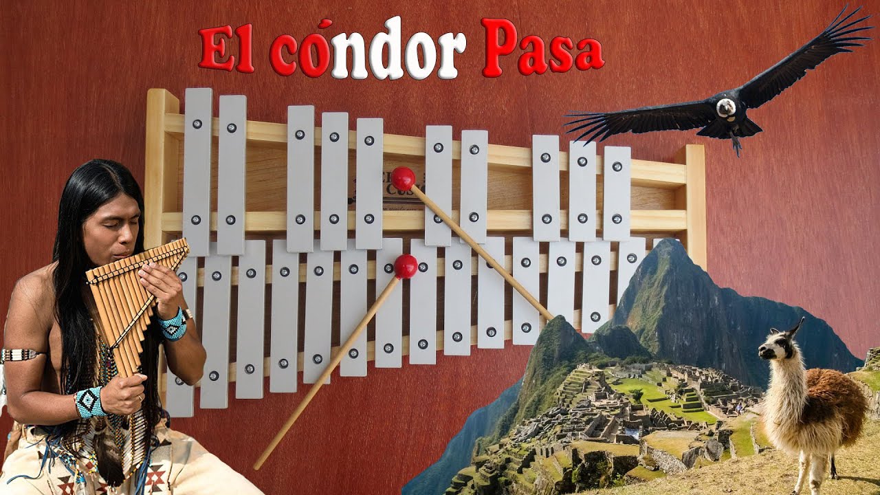 🎶El cóndor pasa - Perú /canciones en xilófono 𝄞 songs on xylophone/  con notas musicales -Tutorial 🎵