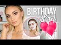 BIRTHDAY GLAM GRWM // Skincare Prep & Makeup Tutorial