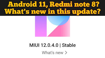 Redmi Note 8 new update MIUI 12.0.4.0 stable new features | Android 11 #TheUmbrella