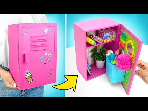 Видео: Делаем крутой шкафчик-органайзер || Лайфхаки для школы