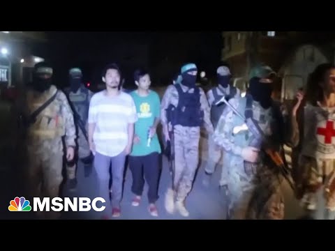 Video shows third group of hostages released by Hamas