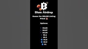 Guess the $BLUM Listing Price! 🚨  #blum #airdrop #cryptocurrency #mining #crypto #blumairdrop