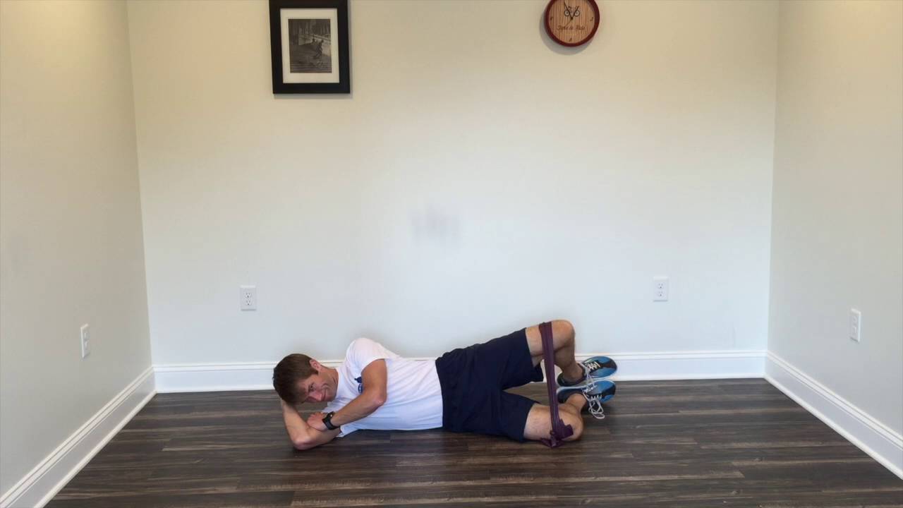 Side lying clamshell with resistance band for advanced hip strengthening YouTube