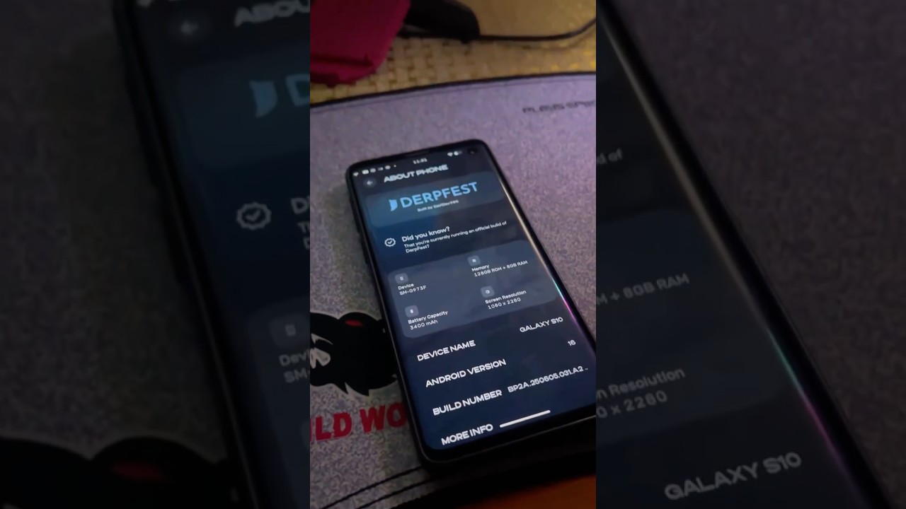 Derpfest custom rom review in samsung s10 #pubg #shorts #shortsviral #viralshorts #viralvideos