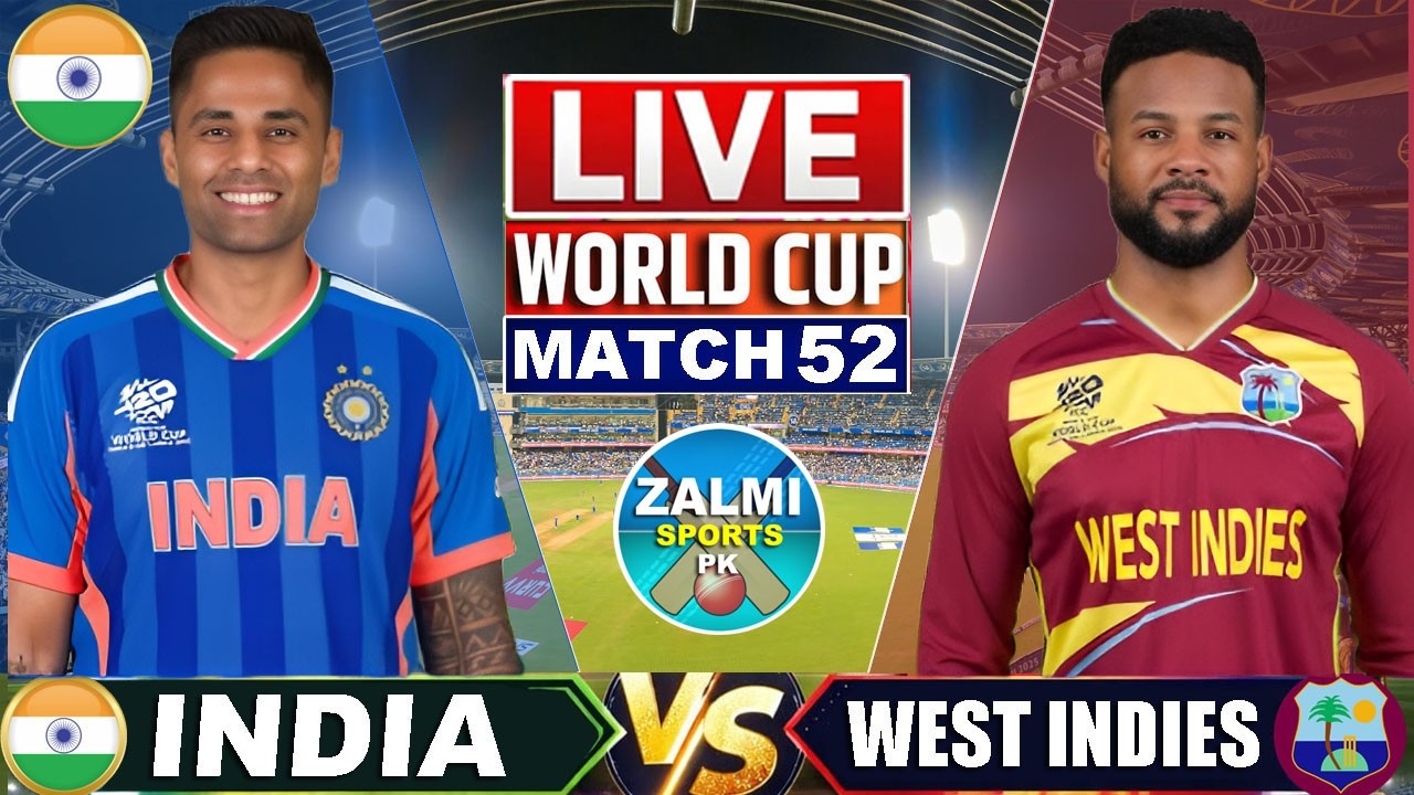 🛑Live IND Vs WI T20 WC Match | Live Cricket Match Today | IND vs WI 52nd T20 2nd innings #livescore