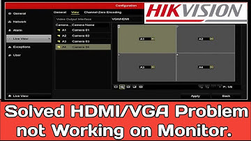 Hikvision how to configure live view for HDMI and VGA output l Solved Hikvision HDMI Output Problem.