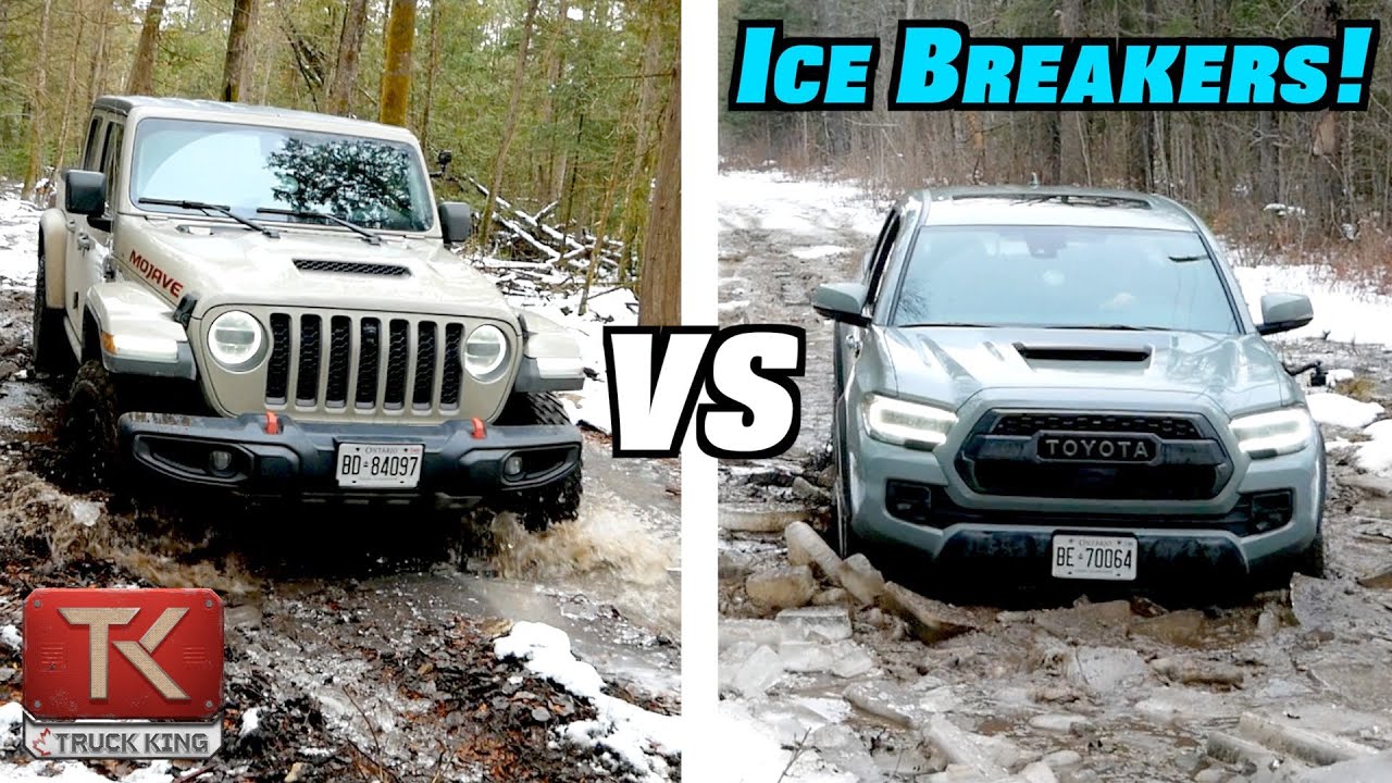 Toyota Tacoma TRD Pro vs Jeep Gladiator Mojave - Off-Road Showdown in Ice, Mud & Snow!