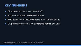 California Prop 37 (2026) — Down-Payment Loans for New Homes — Verdict: Partial, The Call: No