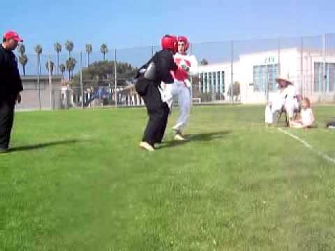 Allan sparring at Ocean Beach martial arts tournam...