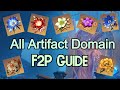 All Artifact Domain F2P Guide - Genshin Impact