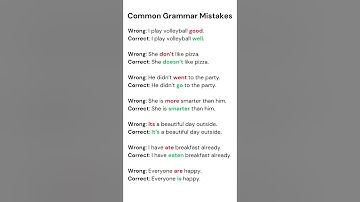 Common Grammar Mistakes You Must Avoid | Learn Correct English with Examples