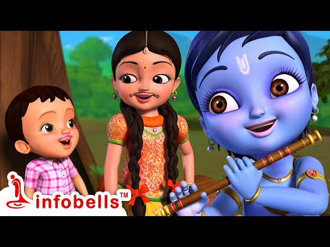 Tarangam Tarangam  Little Krishna   Telugu Rhymes for Children  Infobells