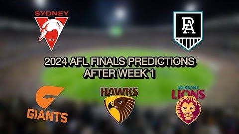 2024 AFL Finals Predictions After Week 1