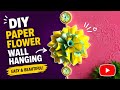 DIY wall 🧱 hanging ♥️ paper flower 🌹🌼