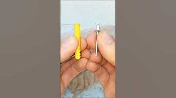 Helpful construction tips and tricks! How to easily and quickly hammer a dowel into stone #shorts