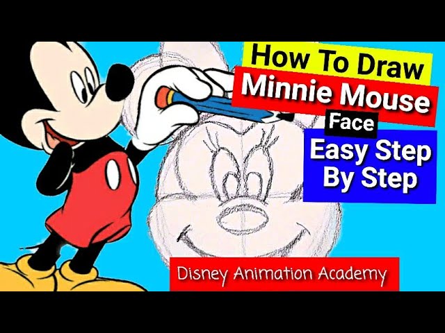 How To Draw Minnie Mouse Face Step By Step For Kids MinnieM.com