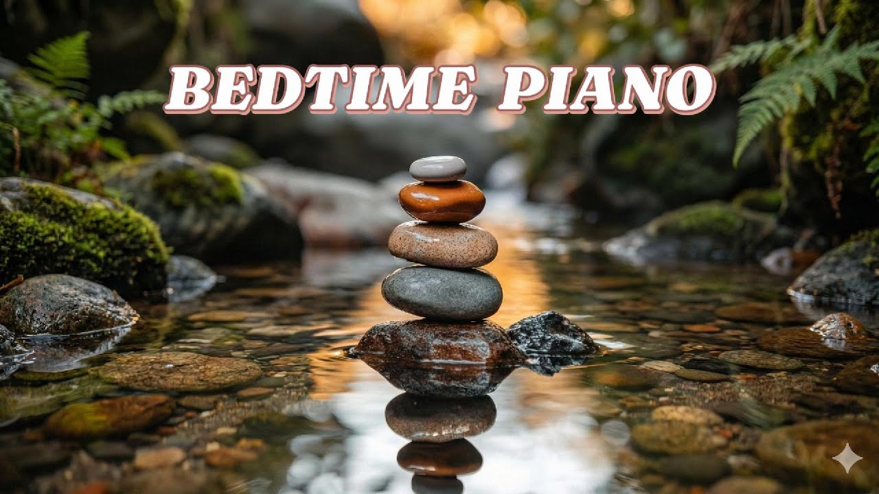 Drift Into Sleep 🌙 Gentle Piano & Soft Stream | 1 Hour Calm Music for Relax & Sleep