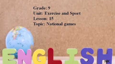 Excel 9. National games
