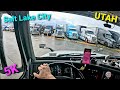 Pov truck driving usa 5k salt lake city utah trucking