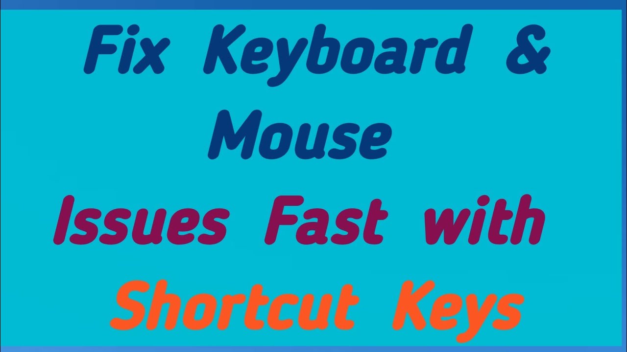 Fresh Look at Essential Shortcuts For Effortless Navigation Fix Keyboard Mouse