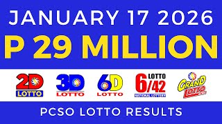 Lotto Result Today 9Pm January 17 2026 Pcso