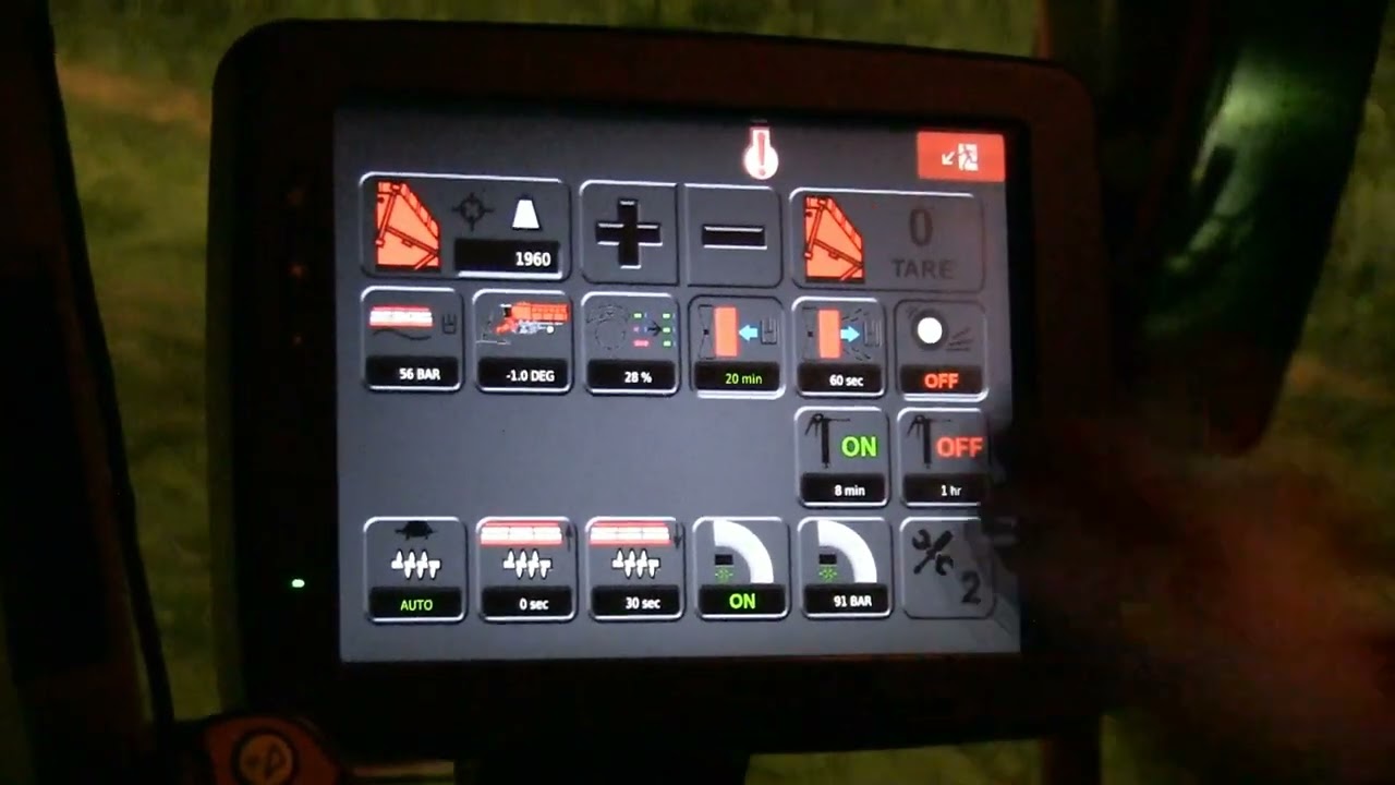 INSIDE CAB OF PMC 1089 AT NIGHT