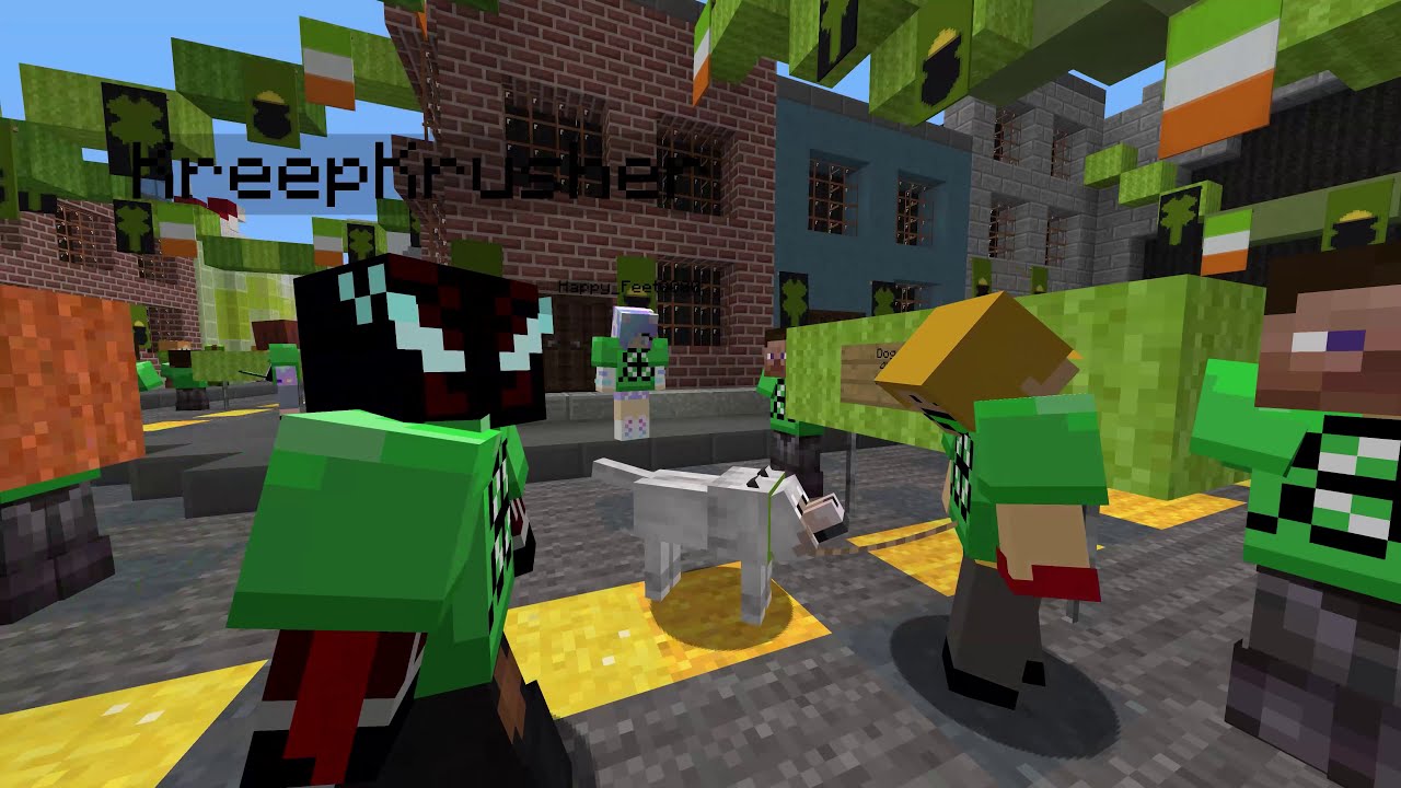Minecraft St. Patrick's Day Parade