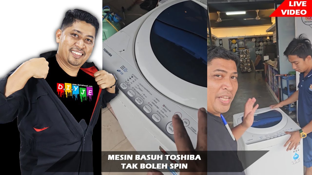 MESIN BASUH TOSHIBA TAK BOLEH SPIN