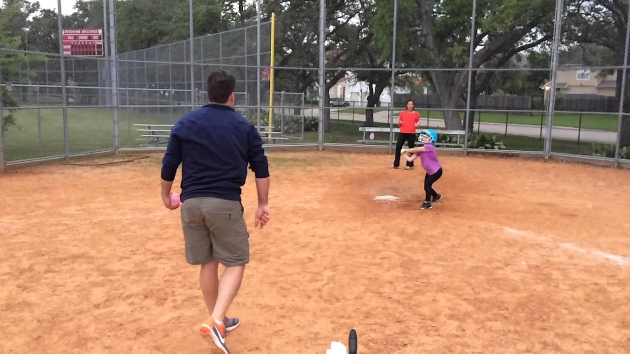 Softball practice with a water balloon 3 YouTube