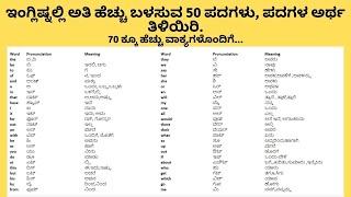 Easy English in Kannada | Spoken English through Kannada | Basic English for beginners