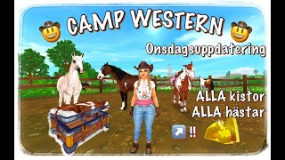 Camp Western: onsdagsuppdatering + alla kistor & hästar // Star stable