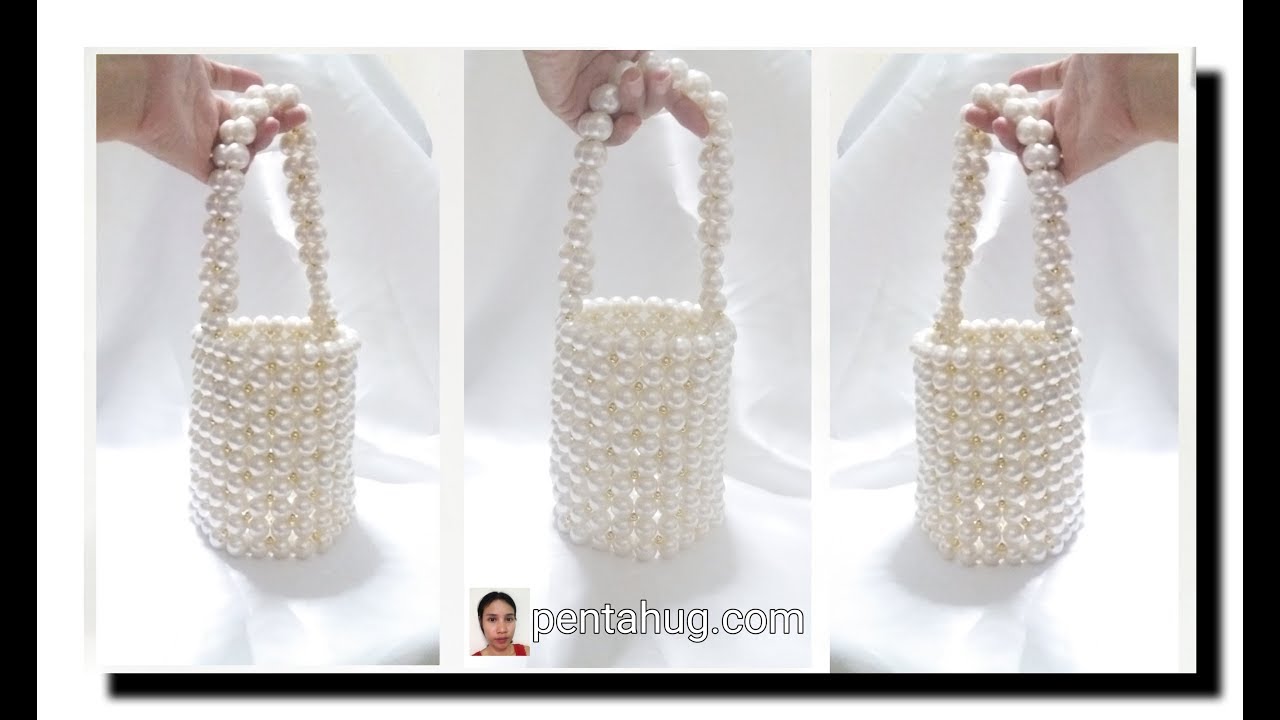 วิธีทำ กระเป๋าลูกปัด ไข่ มุก แบบที่ 14ตอนที่ 1/2 How to make a pearl