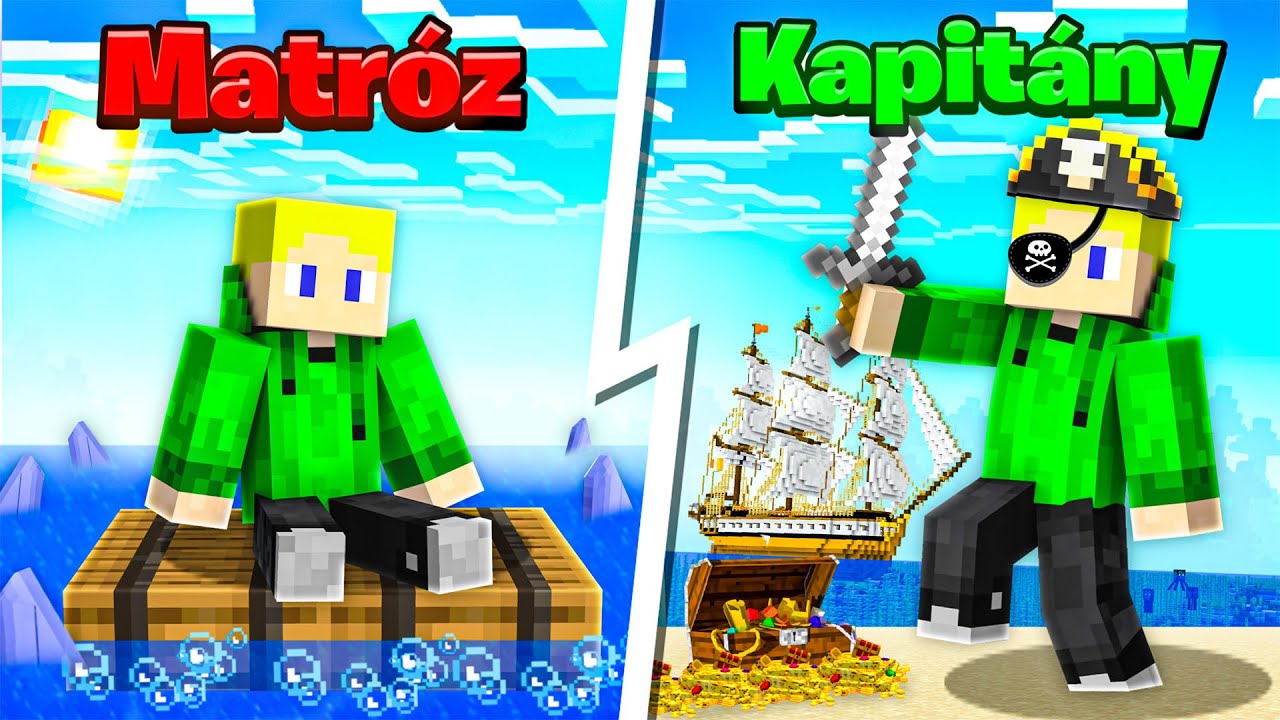 Minecraft, de KALÓZ KAPITÁNNYÁ FEJLŐDÜNK!!!