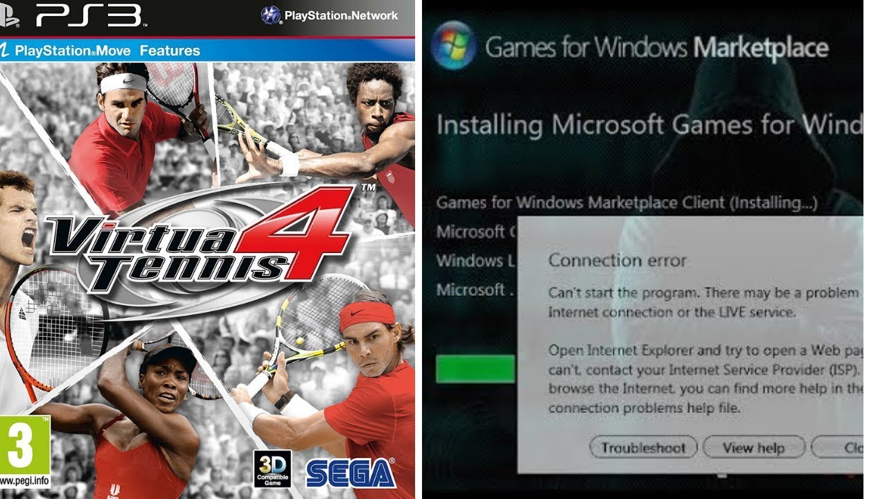 [Solved] | Failed to intialize  game for windows live | Virtua tennis 4