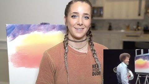 Following A Bob Ross Painting Tutorial