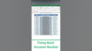 Excel Tips: How to Fix Bank Account Numbers for Better Data Analysis! #ExcelTips