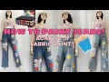 HOW TO PAINT ON JEANS|Step By Step Process For Beginners