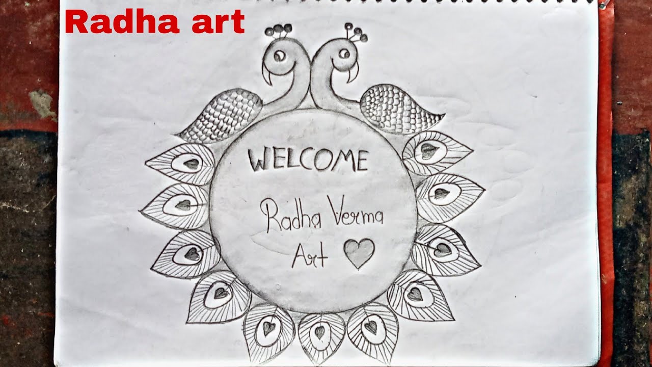 Easy circle scenery drawing/मोर का सुंदर चित्र/step by step circle scannery drawing banana sikhe art