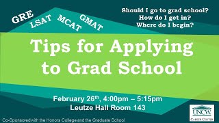 Tips for Applying for Grad School Feb 2020