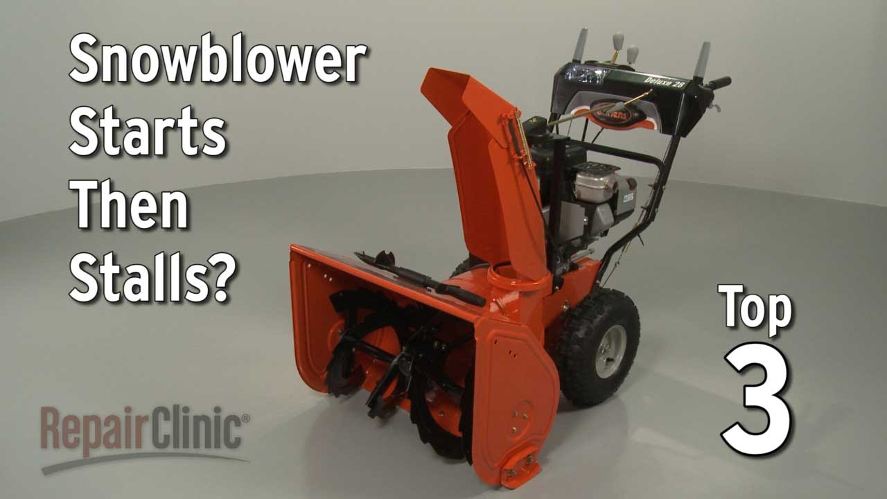 Snowblower Starts Then Stalls      Snowblower Troubleshooting