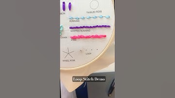 Ribbon Embroidery - Loop Stitch Demo #ribbonembroidery #beginnersembroidery #loopstitch