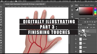 Digitally Illustrating a hand final touches - Part 3
