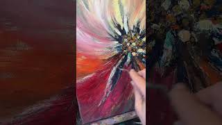 Oil painting process. Abstract art