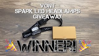 Giveaway Winner Vont Spark Led Headlamp Flashlight 2 Pack Hands Free Light Affordable