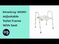 Mowbray Width Adjustable Toilet Frame With Seat - Assembly Guide