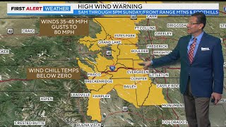 High Winds for the foothills and mountains through the day
