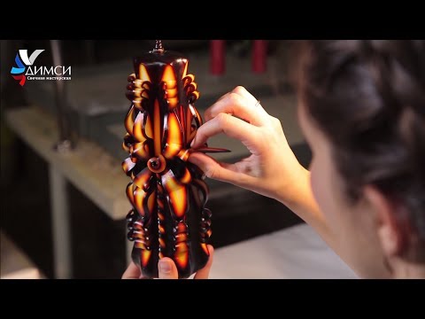 Video: Candele Intagliate Multicolor