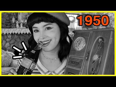 ASMR 1950 (Vintage) I La JÓVEN RICA de los AÑOS 50´s 📚 te INVITA a su MANSIÓN y TE MAQUILLA