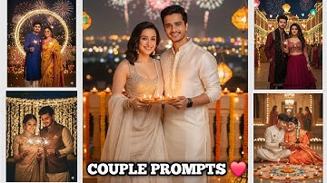 Trending Diwali Couple Photo Editing 🔥 | Google Gemini AI Prompts | Instagram Viral Trend 2025